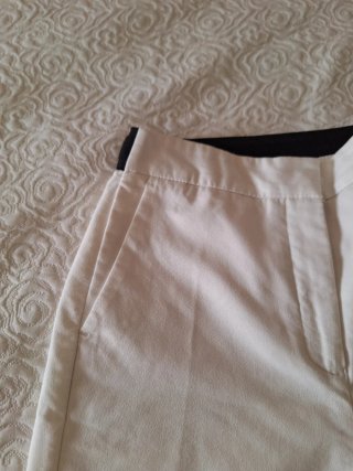 Pantalón Zara Mujer Talla 38 Blanco