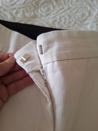 Pantalón Zara Mujer Talla 38 Blanco