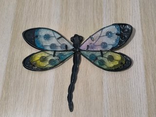 Libélula Mediana Decorativa Metal y Vidrio