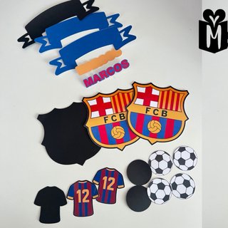Topper Tarta Fútbol FCB Marcos