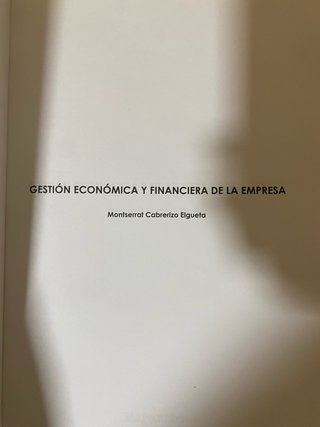 Gestión económica y financiera de la empresa