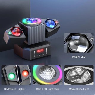 SIN ABRIR 4 en 1 Luz Discoteca LED Cabezal Móvil