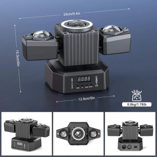 SIN ABRIR 4 en 1 Luz Discoteca LED Cabezal Móvil