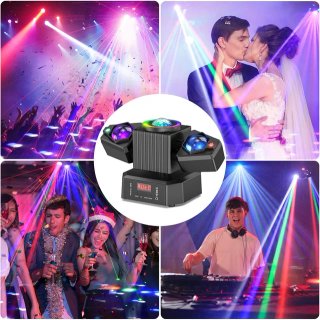 SIN ABRIR 4 en 1 Luz Discoteca LED Cabezal Móvil