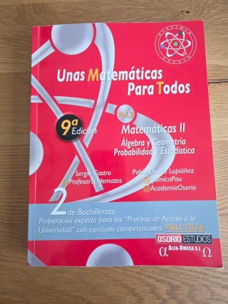 Pack Unas Matemáticas para Todos Vol 1 y 2 Osorio