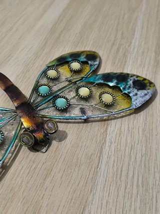 Libélula Mediana Decoración Metal y Vidrio