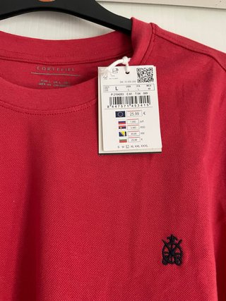Camiseta Cortefiel Hombre Talla L Roja