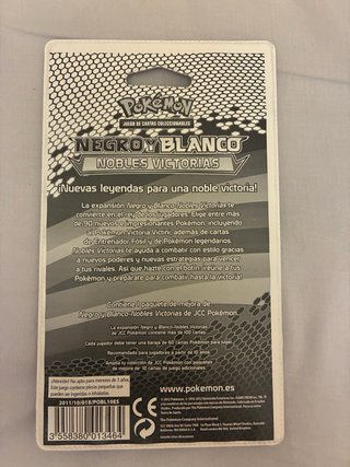 Blísters Pokémon Negro y Blanco