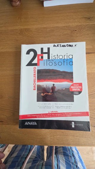 Historia de la Filosofía, 2 Bachillerato