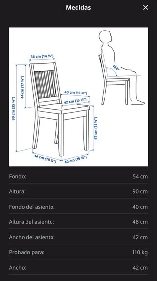 4 Sillas Comedor Madera y Tela gris