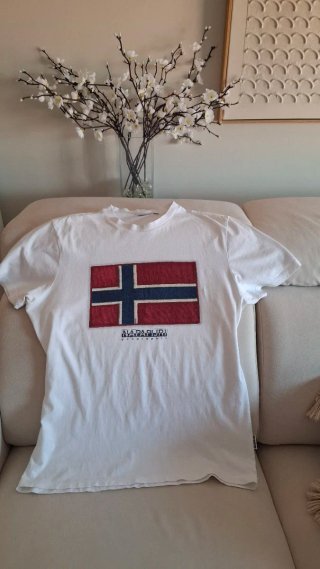Camiseta Napapijri Talla M Bandera Noruega