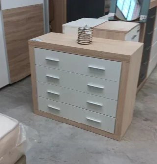 Cómoda Cajonera Blanca y Cambria