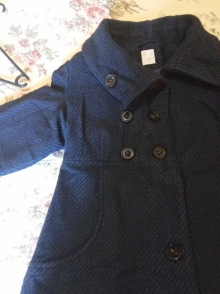 Cappotto blu da donna
