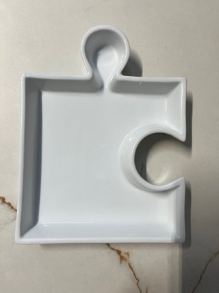 Bandejas de cerámica con forma de puzzle