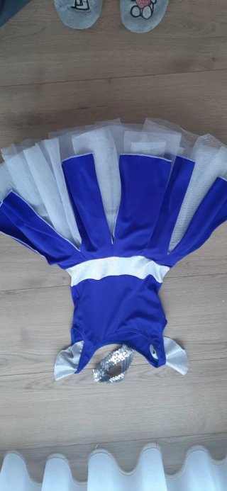 Maillot Gimnasia Rítmica Azul y Blanco