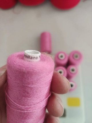 Lote 12 Bobinas Hilo Rosa Bumilana