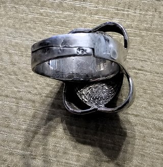 Anillo Plata Piedra Negra Ovalada
