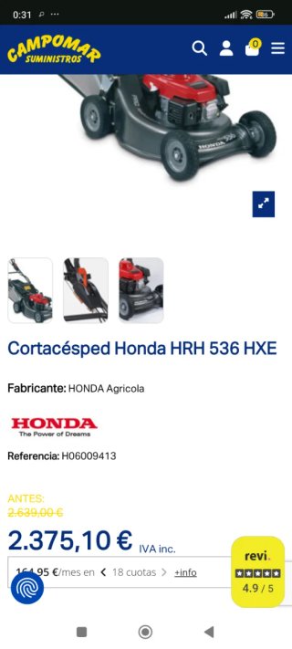 Cortacésped Honda HRH 536