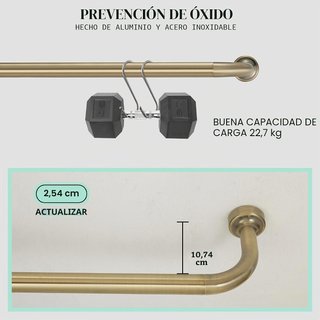 Lwiiom Barra Cortina Bronce Antiguo