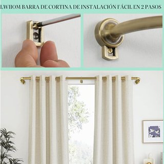 Lwiiom Barra Cortina Bronce Antiguo