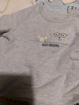 Bodi bebè bianco con disegno gatto e luna