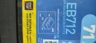 Batería Coche Exide  71Ah 12V 640A
