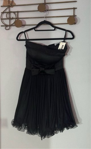 Vestido Paparazzi Negro palabra de honor talla S