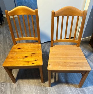 Mesa redonda extensible madera + 2 sillas