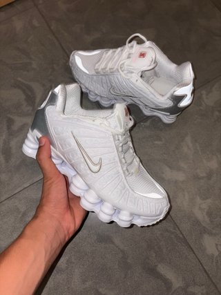 Zapatillas Nike Shox Blancas Plata Nuevas