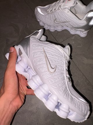 Zapatillas Nike Shox Blancas Plata Nuevas