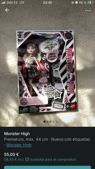 Monster High Rochelle Goyle Muñeca 44 cm