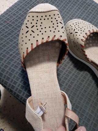 Sandalias cuña verano beige/marrón T39