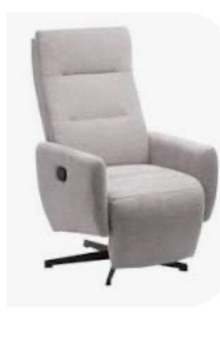Sillón reclinable gris tela