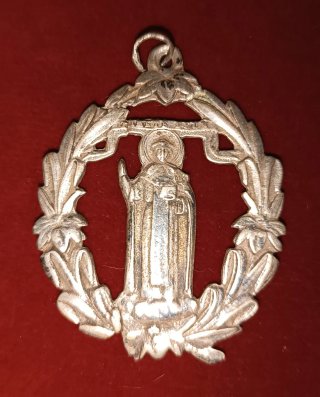 Medalla religiosa plata antigua