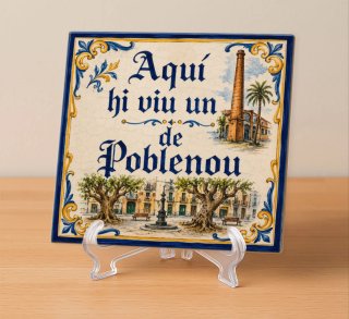 Azulejo Aquí hi viu un de Poblenou