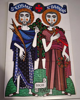 Mural Cerámico 6 Azulejos San Cosme y San Damián