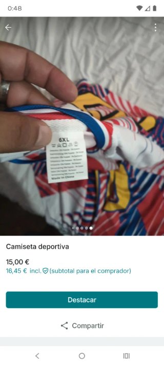 Camiseta deportiva con número 10
