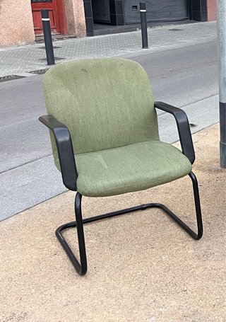 Silla/butaca oficina verde oliva MID CENTURY