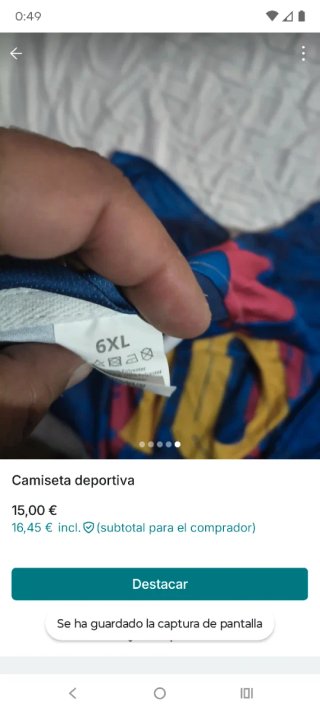 Camiseta deportiva con número 10