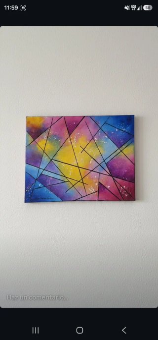 Acrílico sobre lienzo multicolor