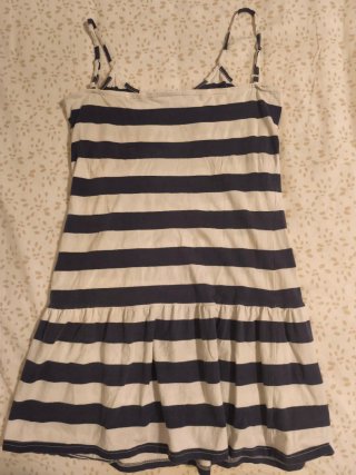 Vestido playero rayas con lazo