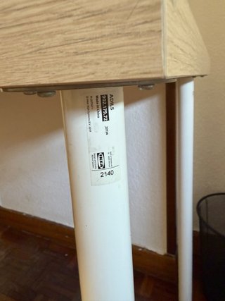 3 escritorios Adils IKEA Madera y Metal Blanco
