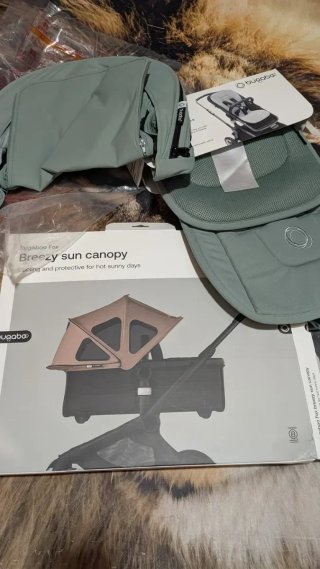 capota y colchoneta ventilada bugaboo verde