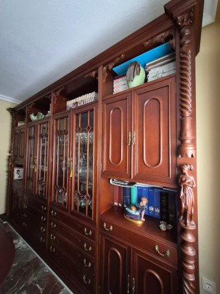 Mueble salón, mesa y 6 sillas
