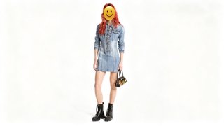 Abito corto in denim by Michael Kors, blu, Tg. 44