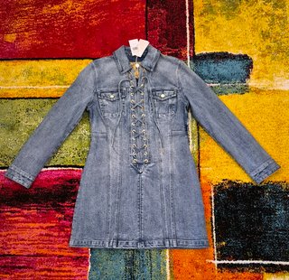 Abito corto in denim by Michael Kors, blu, Tg. 44