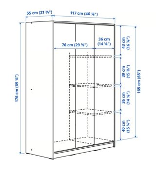 Armario Kleppstad 3 puertas Ikea