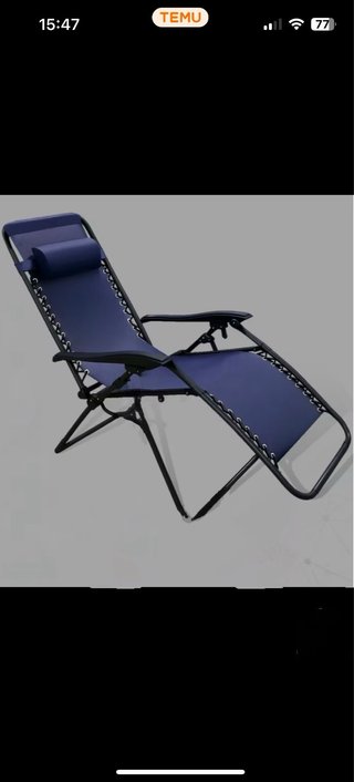 Hamaca Plegable Azul y Negra