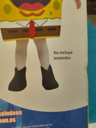Disfraz Bob Esponja Infantil Talla M