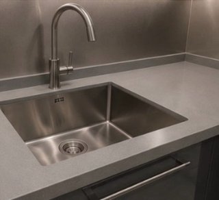 Cocina gris, cocina moderna, muebles de cocina